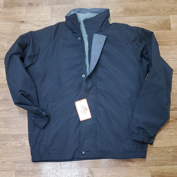 Men's Classic Black Windbreaker - Picture 1 of 8
